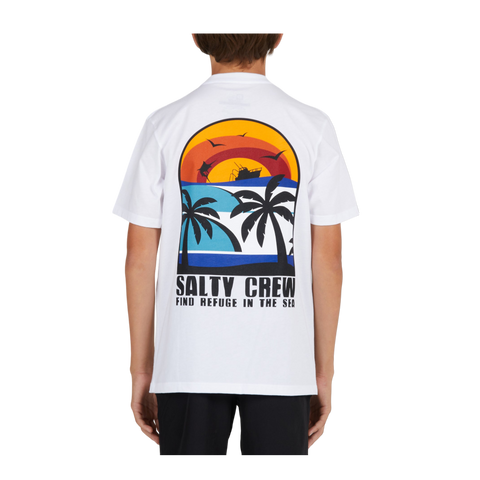 Salty Crew Beach Day Boys Short Sleeve Tee - White