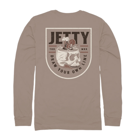 Jetty Stranded Long Sleeve Tee - Grey