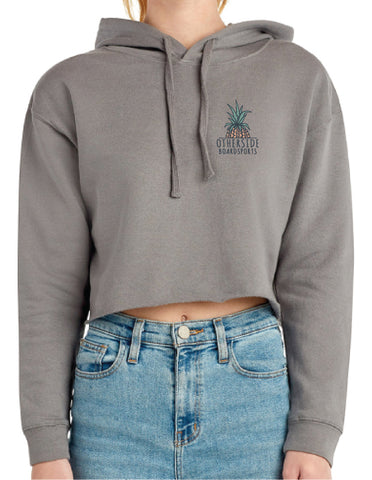Otherside Pineapple Cropped Pullover Hoodie - Storm