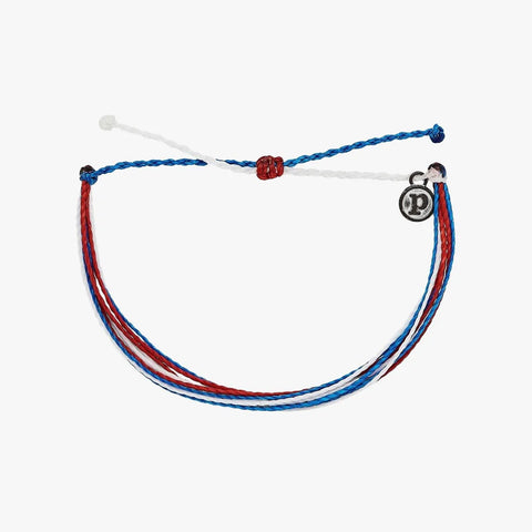 Pura Vida Bright Original Bracelet - RED WHITE & BLUE