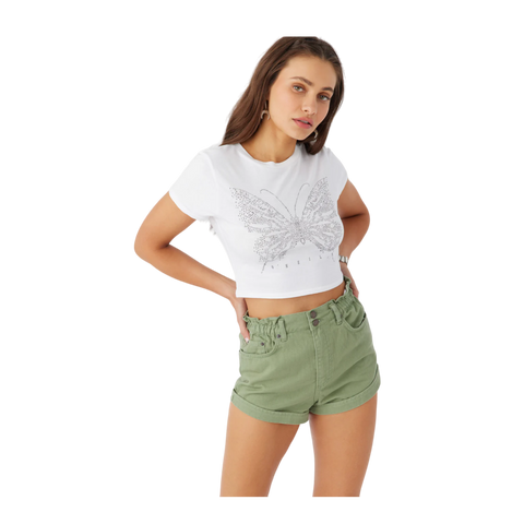 O'Neill Y2K Cropped Tee - White
