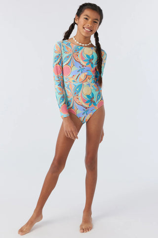 O'Neill Girls Nina Abstract Twist Back Surf Suit - Floral