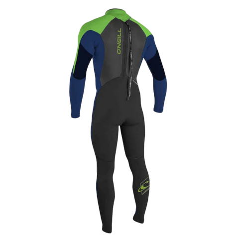 O'Neill Boys Youth Epic 3/2 Back Zip Full Wetsuit - Black/Navy/Day Glow