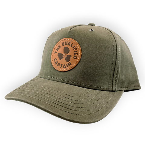 The Qualified Captain Props Leather Patch Hat - Loden Explorer