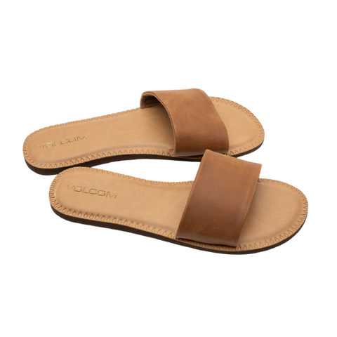 Volcom Simple Slide Sandals - Tan