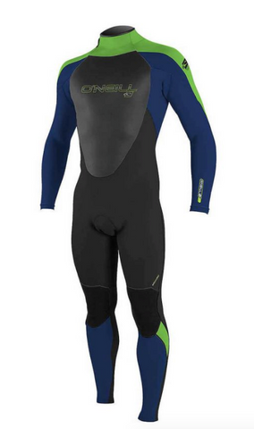 O'Neill Boys Youth Epic 3/2 Back Zip Full Wetsuit - Black/Navy/Day Glow