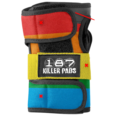 187 Killer Pads Wrist Guards - Rainbow