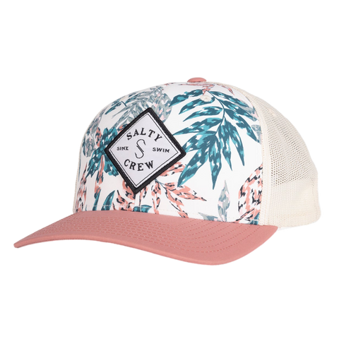 Salty Crew Sealine Retro Trucker Hat - White Tropic