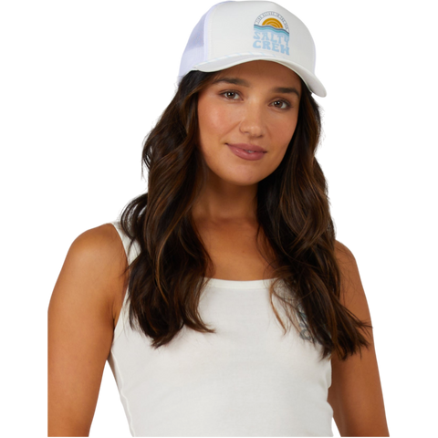 Salty Crew Sundown Trucker Hat - White