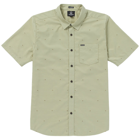 Volcom Bankstone Woven Button Down - Green Tea