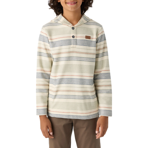 Bavaro Boys Stripe Poncho Pullover - Cream