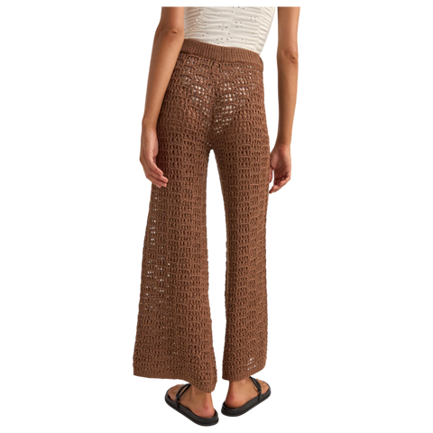 Rhythm Dune Wide Leg Pant - Chocolate