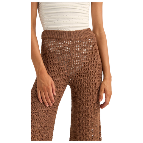 Rhythm Dune Wide Leg Pant - Chocolate