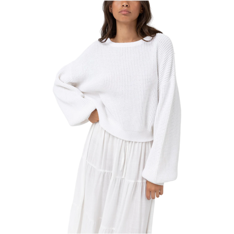 Rhythm Classic Knit Jumper - White