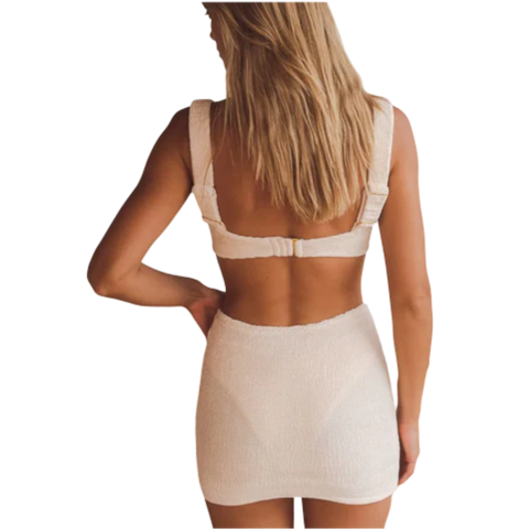Montce Crema Scrunch Micro Skirt - Crema