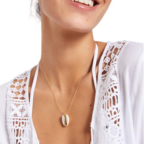 Salty Cali Salty Shells Puka Necklace - 18k Gold