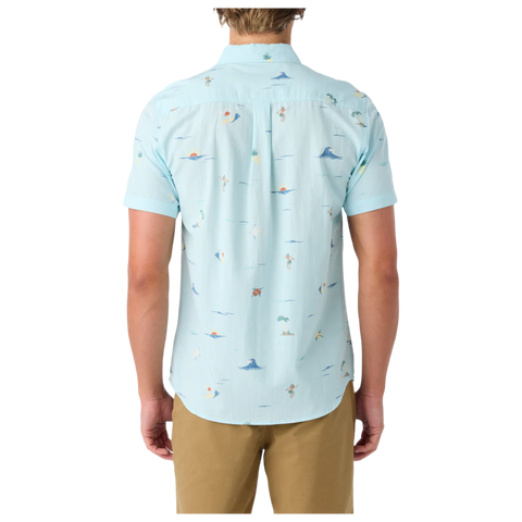 O'Neill Oasis Eco Modern Short Sleeve Button Down Shirt - Sky Blue