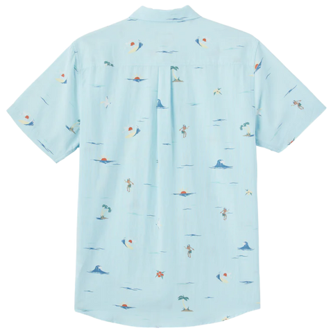 O'Neill Oasis Eco Modern Short Sleeve Button Down Shirt - Sky Blue