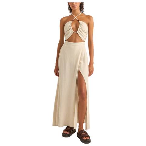 Rhythm Santana Cut-out Maxi Dress - Oat