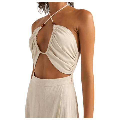 Rhythm Santana Cut-out Maxi Dress - Oat