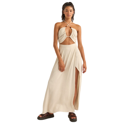 Rhythm Santana Cut-out Maxi Dress - Oat