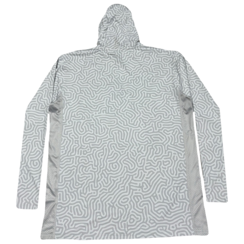 Red Rum Performance Long Sleeve Fishing Hoodie - Brain Coral