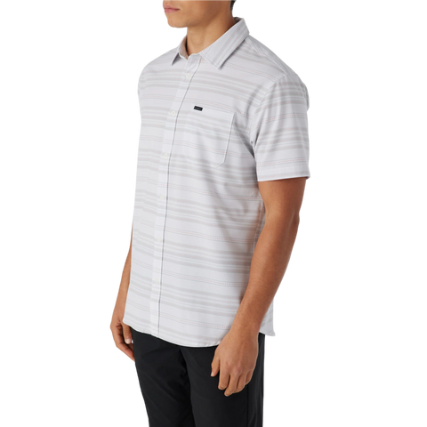 O'Neill Trvlr UPF Traverse Stripe Button Down - Fog