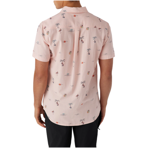 O'Neill Oasis Eco Short Sleeve Button Down Shirt - LT Rose