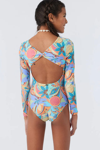 O'Neill Girls Nina Abstract Twist Back Surf Suit
