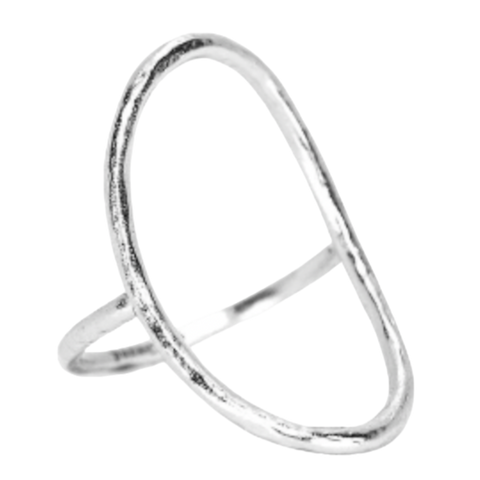 Pura Vida Open Oval Ring - Silver