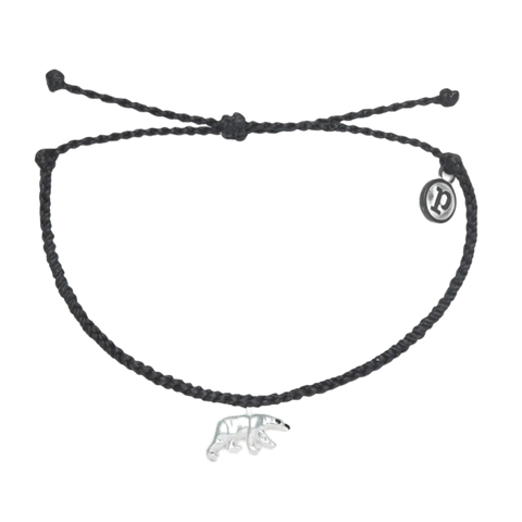 Pura Vida Charity Charm Bracelet - Polar Bear Silver
