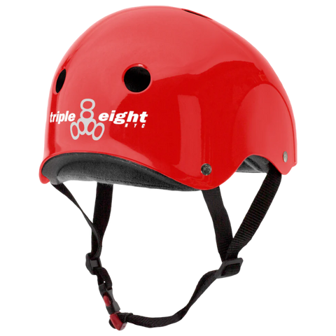 Triple 8 Certified Sweatsaver Skate Helmet - Red