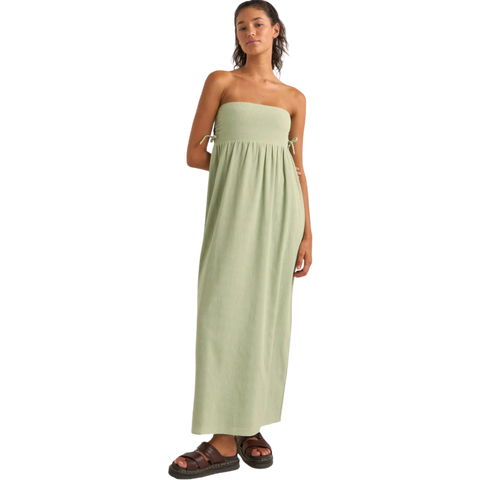 Rhythm Zali Tie Side Maxi Dress - Sage