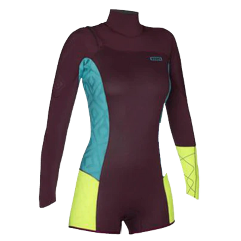 Ion Muse Zipless Shorty Wetsuit - Wine/Lime