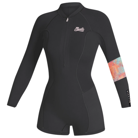 Mystic Lunar Longarm Shorty 2/2mm Front Zip Wetsuit - Dark Grey