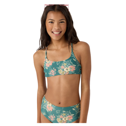 O'neill Girls Naya Floral Strappy Side Bralette Set