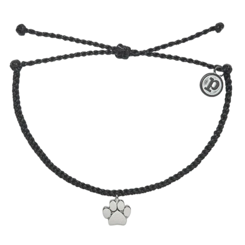 Pura Vida Paw Print Bracelet - Black