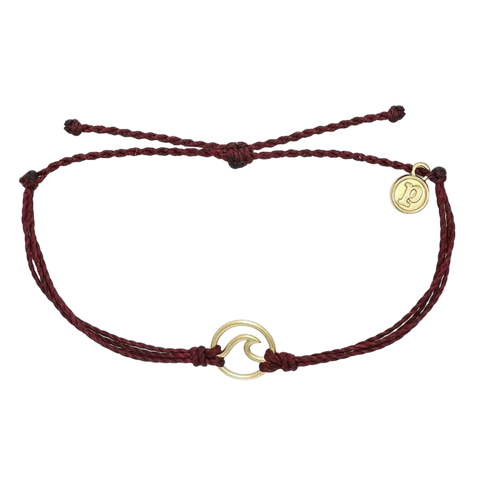 Pura Vida Gold Wave Bracelet - Merlot