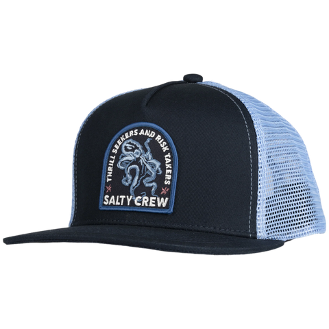 Salty Crew Boys Tropics Trucker Hat - Navy/Sea Blue