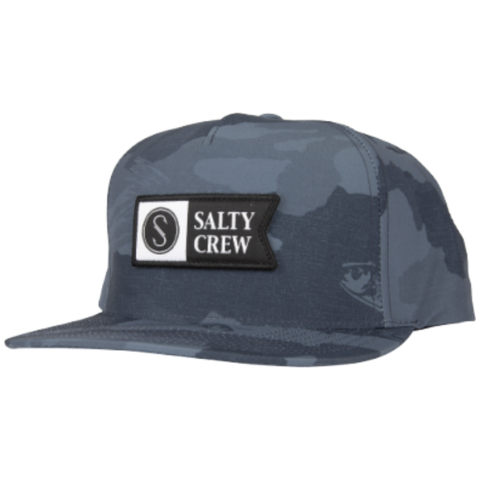 Salty Crew Alpha Tech 5 Panel Hat - Black/Camo