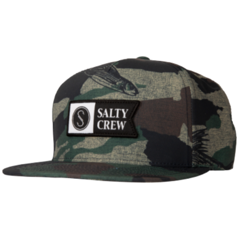 Salty Crew Alpha Tech 5 Panel Hat - Camo