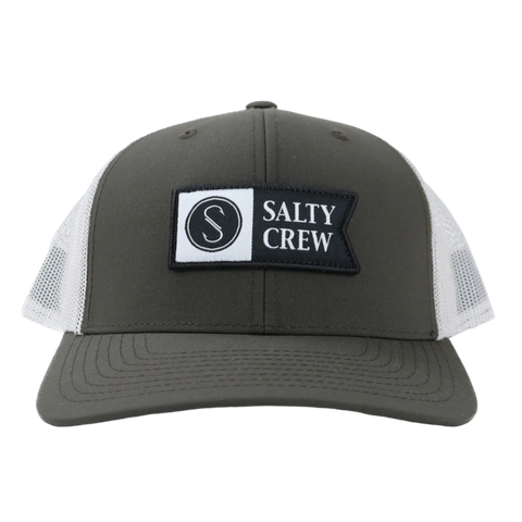 Salty Crew Pinnacle 2 Retro Trucker - Military/Silver