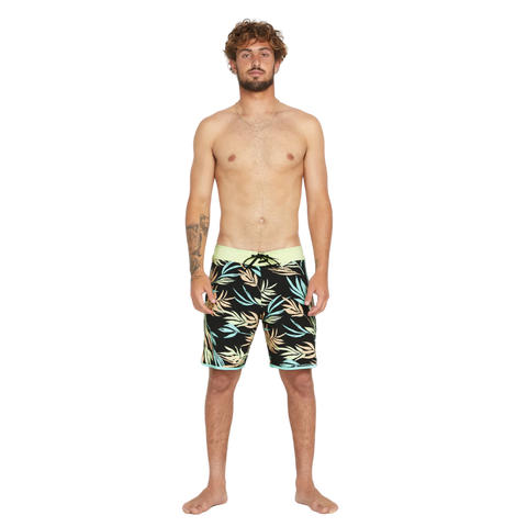 Volcom Bleeding Leaf Mod Tech 18 Trunks - Black