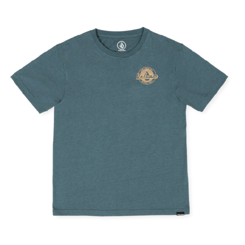 Volcom Boys Initial Short Sleeve Tee - Caribbean Heather