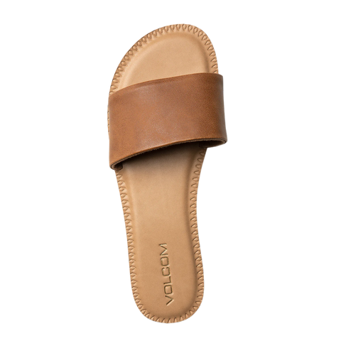 Volcom Simple Slide Sandals- Tan