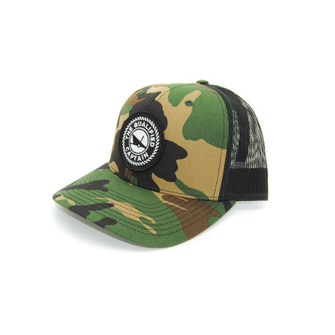 The Qualified Captain Embroidered Patch Trucker Hat